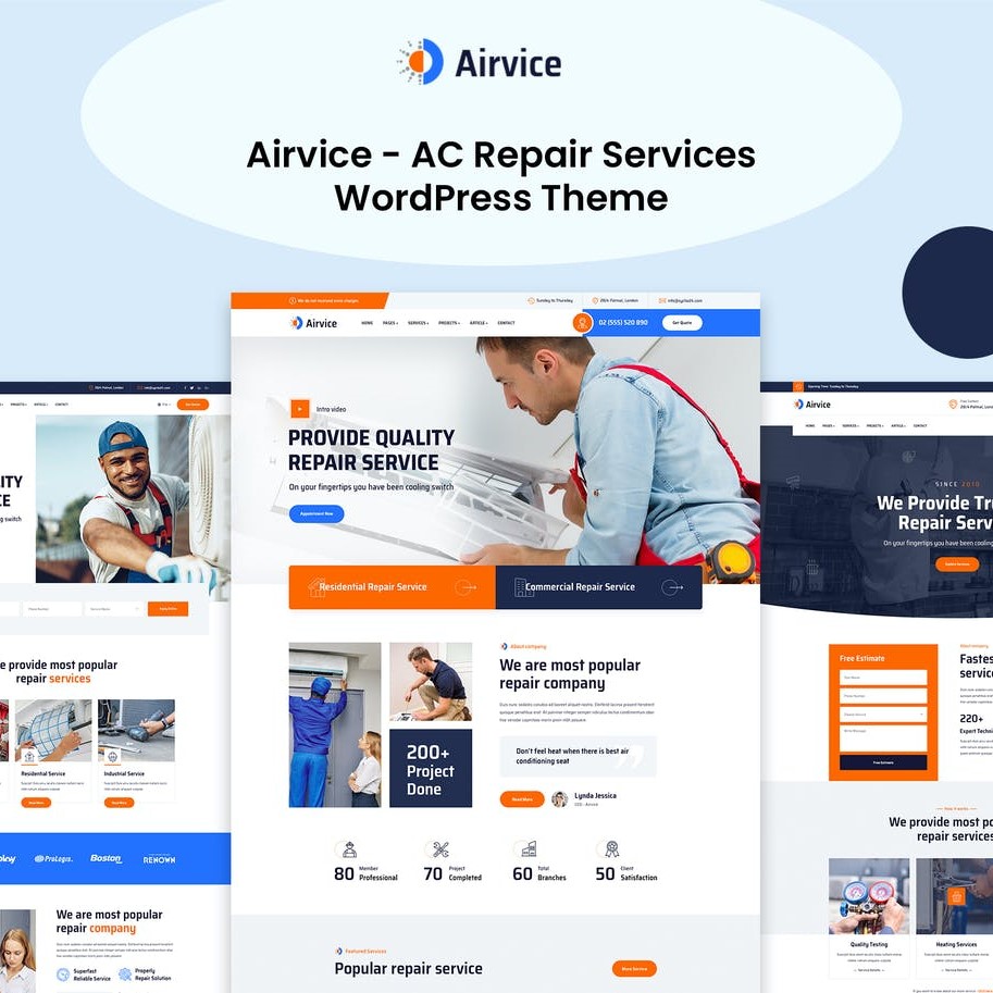 Airvice – Tamirci & Servis WordPress Teması