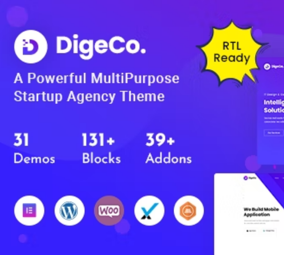 Digeco – WordPress Dijital Ajans Teması